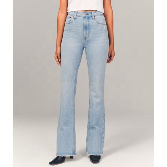 Abercrombie & Fitch The Vintage Flare High Rise Jean Blue Size 25/0 Long - Picture 9 of 16